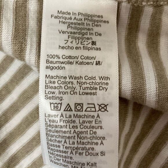 J. Crew Factory Striped Slub Cotton 3 Button Pocket Polo Size Medium (N5) - Picture 7 of 9